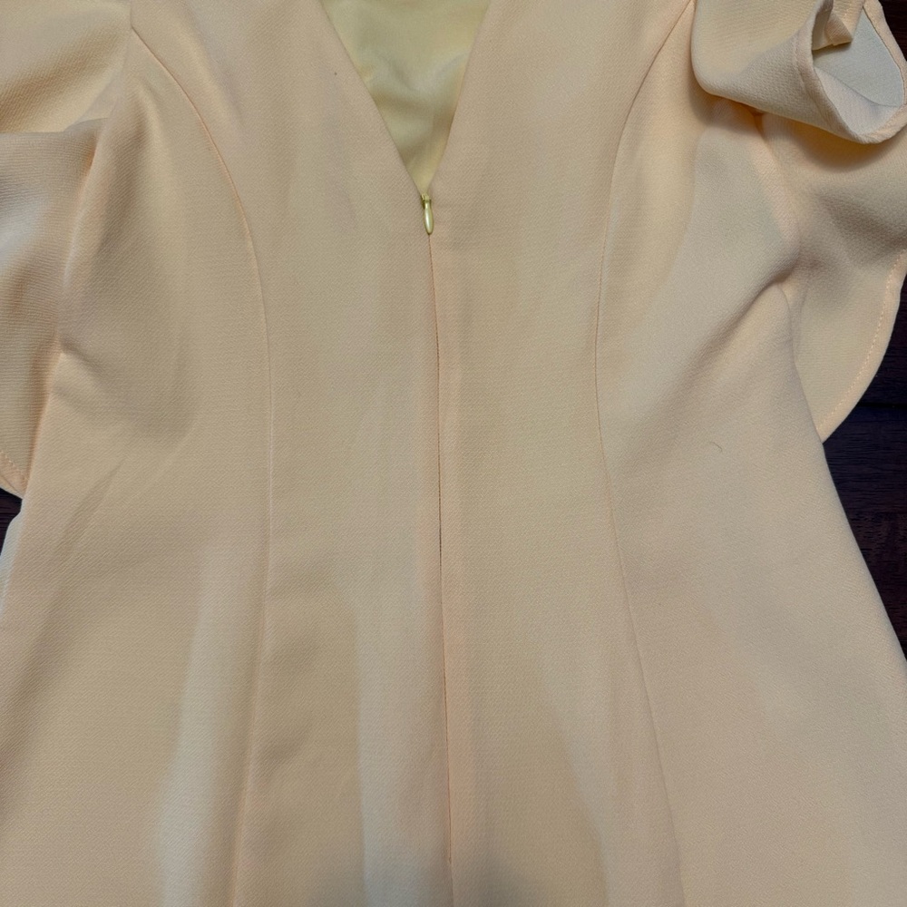 BCBGeneration Ruffle Sleeve Yellow Mini Dress - Picture 8 of 13